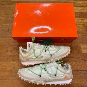 Off-White x Nike Waffle Racer "Electric Green" - Size 15.5W